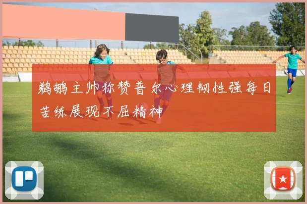 鹈鹕主帅称赞普尔心理韧性强每日苦练展现不屈精神